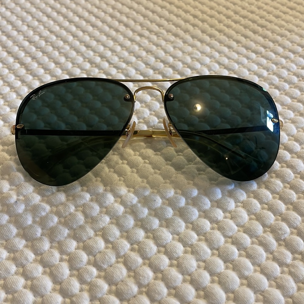 Ray Ban Rimless Aviator Sunglasses